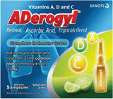 Aderogyl Vitamins A, C and D Strengthens The Immune System, 5 vials of 3 ml