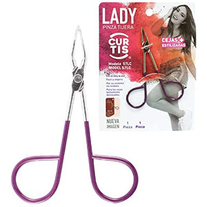 Best PROFESSIONAL Scissor TWEEZERS Great PRECISION for Facial Hair,Ingrown Hair,Fine Hair, Blackhead. LESS PAIN,Silver & Purple Men/Women with EASY SCISSOR HANDLE Expert Tools Made in MEXICO (UPDATED)