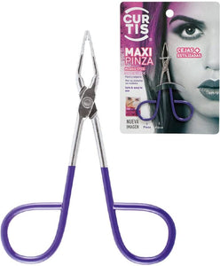 PROFESSIONAL Salon TWEEZERS with Easy Scissor Handle, The BEST PRECISION EYEBROW TWEEZERS Men/Women; PORTABLE Beauty tool for facial Hair, Ingrown Hair, Blackhead; Purple MADE IN MEXICO (UPDATED)